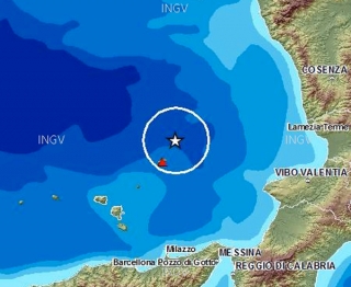 Scossa di magnitudo 3.6 a largo costa calabra occidentale