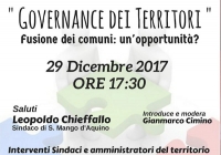 Iniziativa Fusione dei comuni domani 29 Dicembre