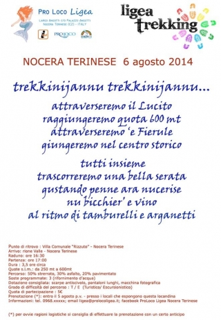 Prima edizione della &quot; Ligea trekking&quot;.