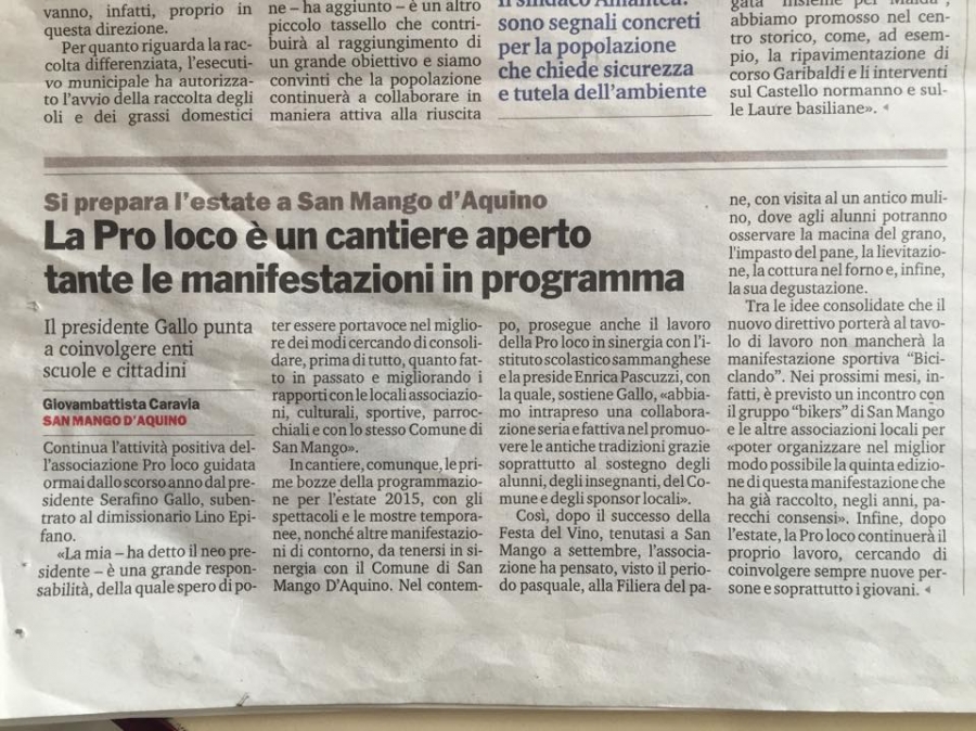 La Pro loco un cantiere aperto