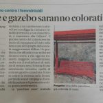 Panchine e gazebo saranno colorati di rosso